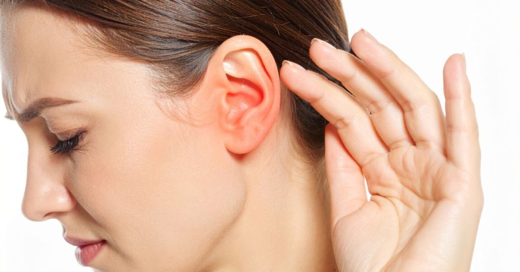 Hydration and hearing health concept with inner ear illustration