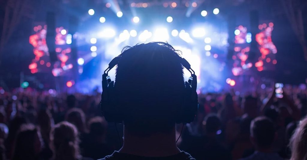 Person protecting ears from loud noise