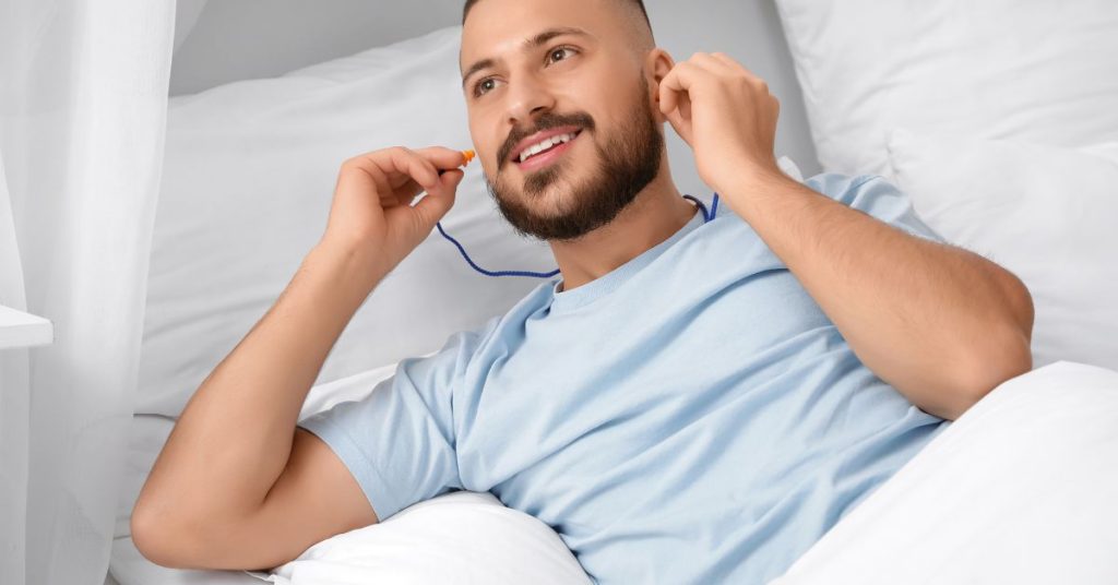 Illustration of hearing protection devices used to explain NRR ratings