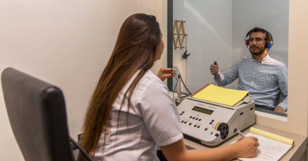 Hearing test and treatment options for adults with hearing loss