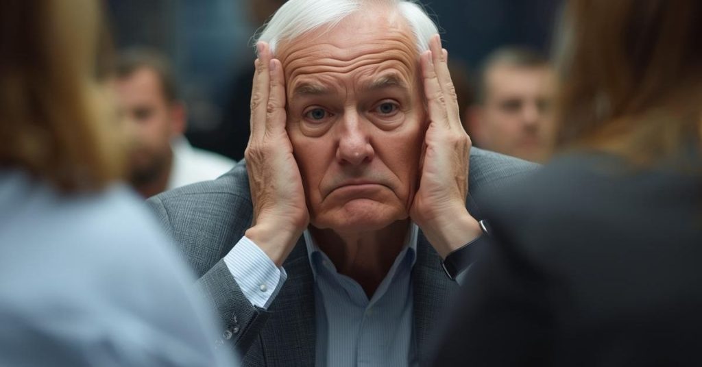 Employee experiencing difficulty hearing during a work meeting