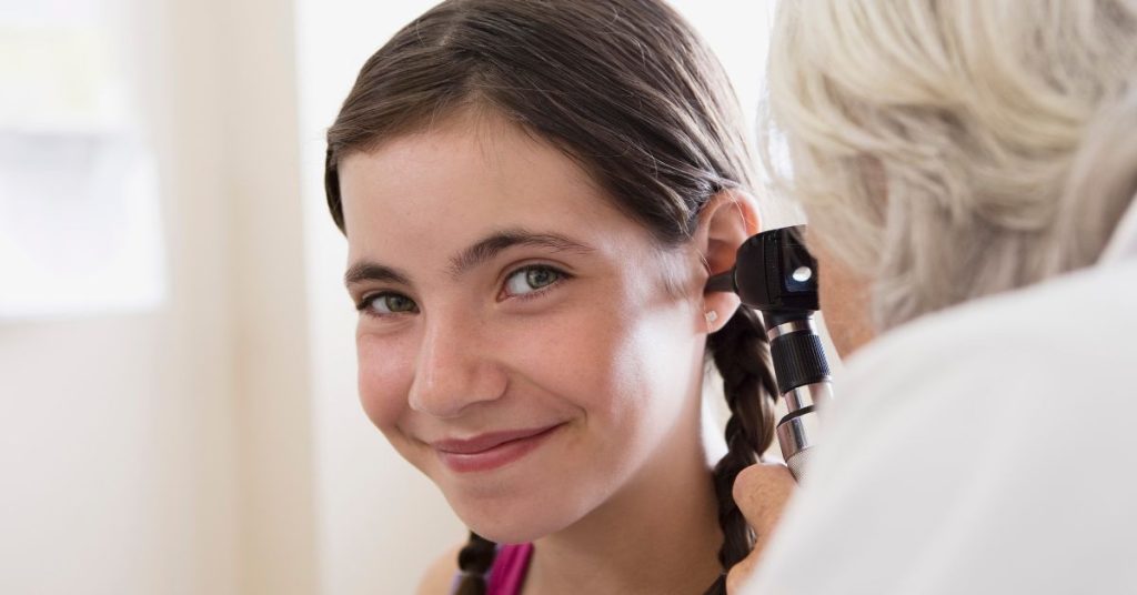 Adult hearing check after an ear infection