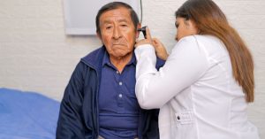 Illustration showing inflammation affecting the inner ear and hearing