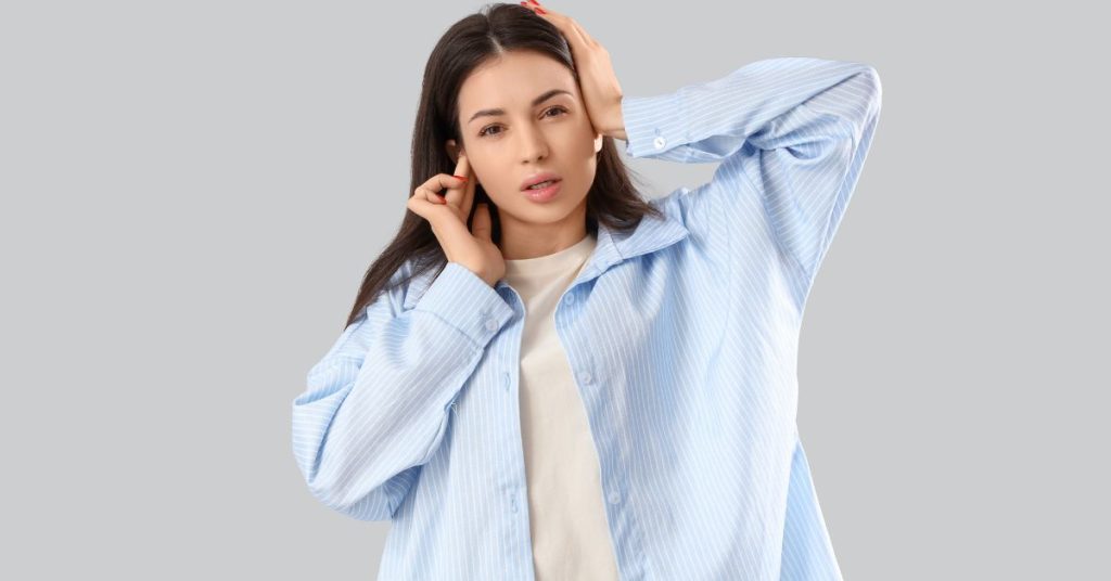 Diagram illustrating inner ear infection and balance system