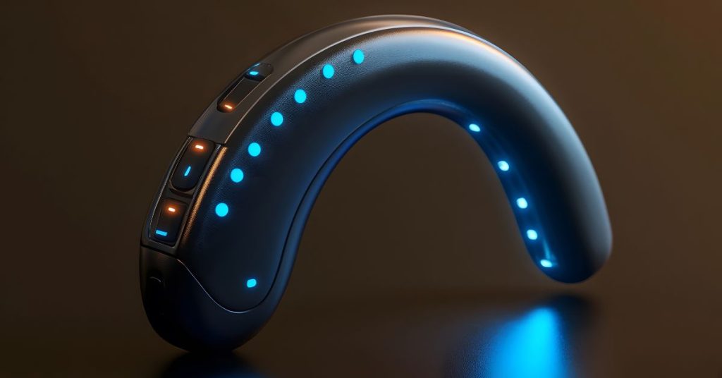 Modern hearing aid with smart technology for 2025