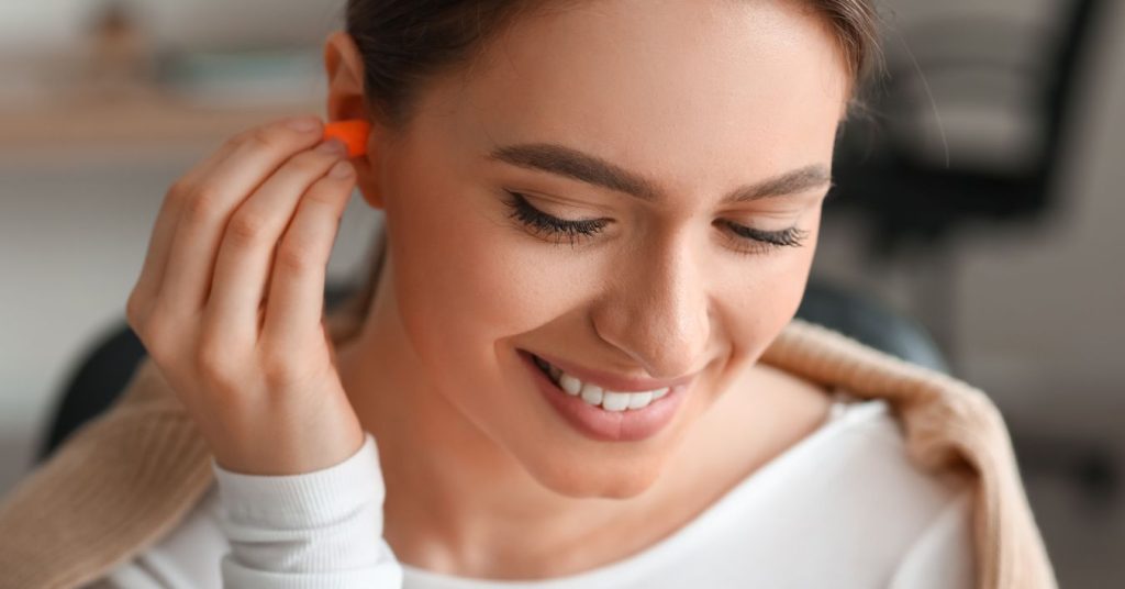 Worn hearing protection gear showing signs it needs replacing